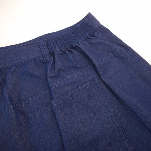 Liz Claiborne Women's size 16W Chambray Skirt Navy Blue Knee-Length NWT - Picture 10 of 10